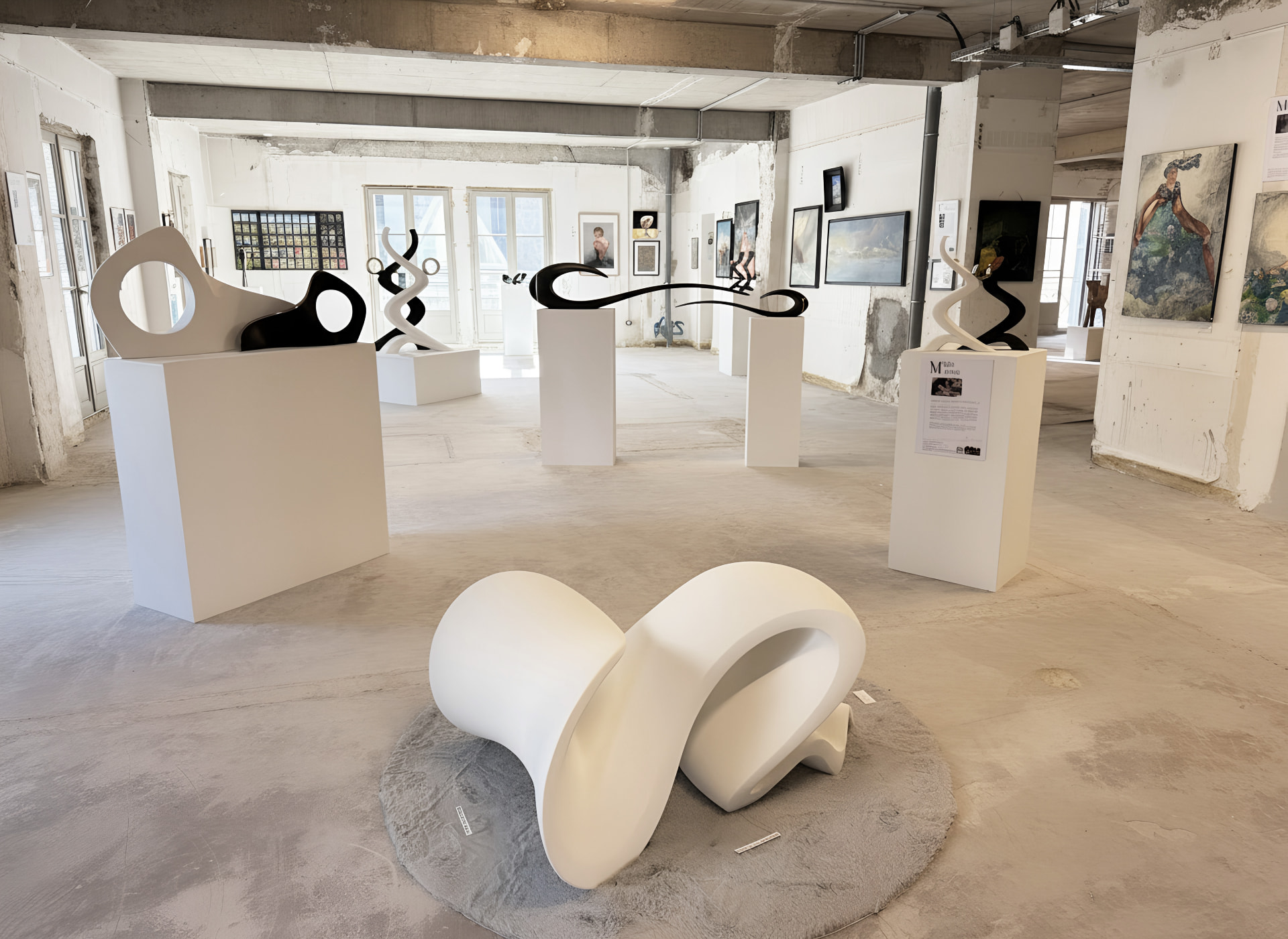Installation des sculptures — Exposition L'Art en Vue, Saint-Gatien, Tours